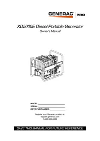 Notice Generac G0068640 Generador