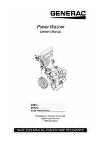 Notice Generac G0066021 Nettoyeur haute pressio
