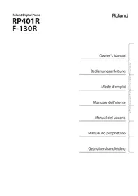 Notice ROLAND RP401R Piano numérique