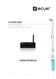 Notice Ecler PLAYER ZERO Récepteur de musique
