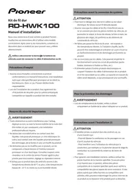 Notice PIONEER RDHWK100 Dashcam