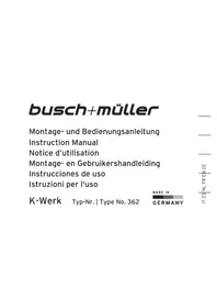 Notice Busch + Müller KWERK Batterie portable