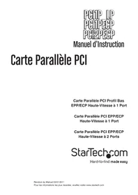 Notice StarTech.com PCI1PECP Carte PCI