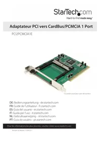 Notice StarTech.com PCI2PCMCIA1E Interface