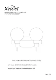 Notice Maxim BAUHAUS 30512CLBZSBR Éclairage