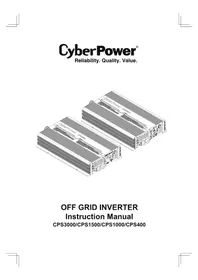 Notice CyberPower CPS1500ESA24 Solar panel