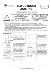Notice Canarm LBL167A10WACBK Éclairage