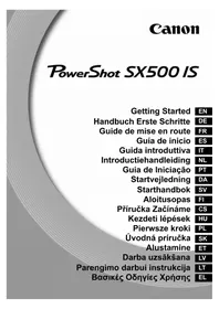 Notice CANON POWERSHOT SX500 IS Câmera