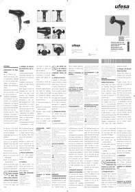 Notice UFESA SC8394 Sèche cheveux