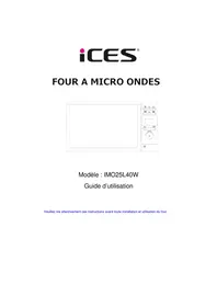 Notice Ices IMO25L40W Four à micro-ondes