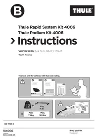Notice THULE 4006 Kit d'encastrement