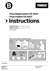 Notice THULE 4007 Kit d'encastrement