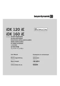 Notice BEYERDYNAMIC IDX 120 IE Ecouteur