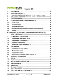 Notice PowerPlus POW6011P Coupe-herbe