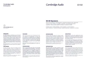 Notice CAMBRIDGE SX50 Haut-parleur