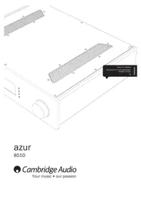 Notice CAMBRIDGE AZUR 851D Convertisseur audio/vidéo