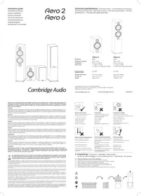 Notice CAMBRIDGE AERO 6 Haut-parleur