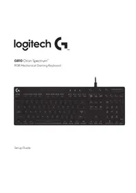 Notice LOGITECH G810 ORION SPECTRUM Clavier de jeu