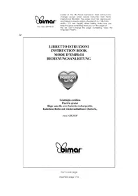 Notice Bimar GR200P Elektrische Reibe