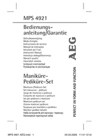 Notice AEG MPS 4921 Manicure- en pedicureset