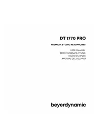 Notice BEYERDYNAMIC DT 1770 PRO Ecouteur