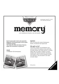 Notice RAVENSBURGER DISNEYPIXAR CARS MEMORY Jeu de société