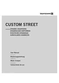 Notice BEYERDYNAMIC CUSTOM STREET Ecouteur