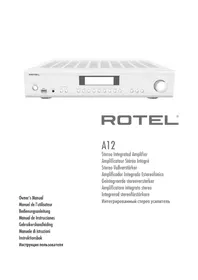 Notice ROTEL A12 Ontvanger