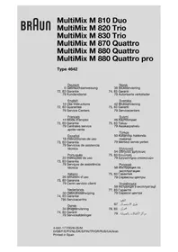 BRAUN MultiMix M 870 Quattro - Licuadora