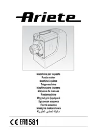 Notice ARIETE 1581 Machine à pâtes