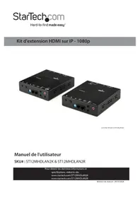 Notice StarTech.com ST12MHDLAN2K Extension audio/video