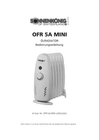 Notice Sonnenkönig OFR5A MINI Heating