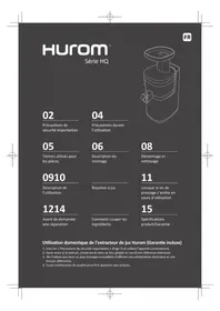 Notice Hurom H16 HQ Extracteur de jus