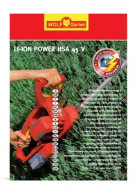 Notice Wolf Garten HS 45 E Taille-haies