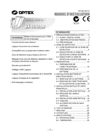 Notice OPTEX HX80NRAM Détecteur de mouvements