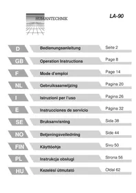 Notice Humantechnik LA90 Système hifi