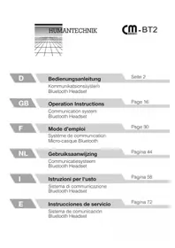 Notice Humantechnik CMBT2 Système hifi