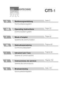 Notice Humantechnik CM1 Système hifi