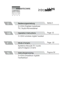 Notice Humantechnik INTROSON 2.4 Système hifi