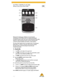 BEHRINGER Ultra Chorus UC200 - Hi-fi system