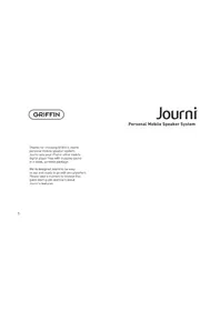 Notice Griffin JOURNI Hifi-systeem