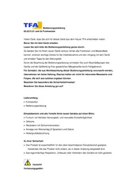 Notice TFA 60.2513 Alarm bell