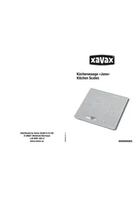 Notice Xavax JANA 92693 Balances de cuisine