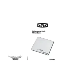 Notice Xavax LENI 92695 Balances de cuisine