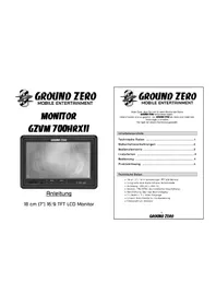 Notice Ground Zero GZVM 700HRXII Écran LCD