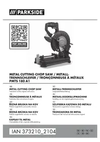 Notice PARKSIDE PMTS 180 A1 Broyeur