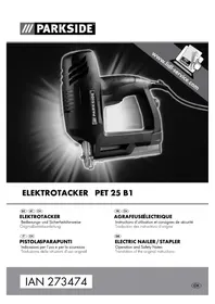 Notice PARKSIDE PET 25 B1 Agrafeuse électrique