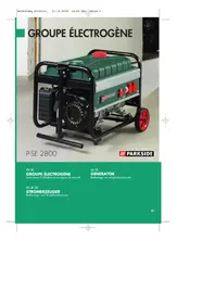 Notice PARKSIDE PSE 2800 A1 Générateur