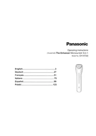 Notice PANASONIC EHXT20 Gesichtspflegegerät