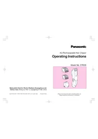 Notice PANASONIC ER508 Elektrisk gräsklippare